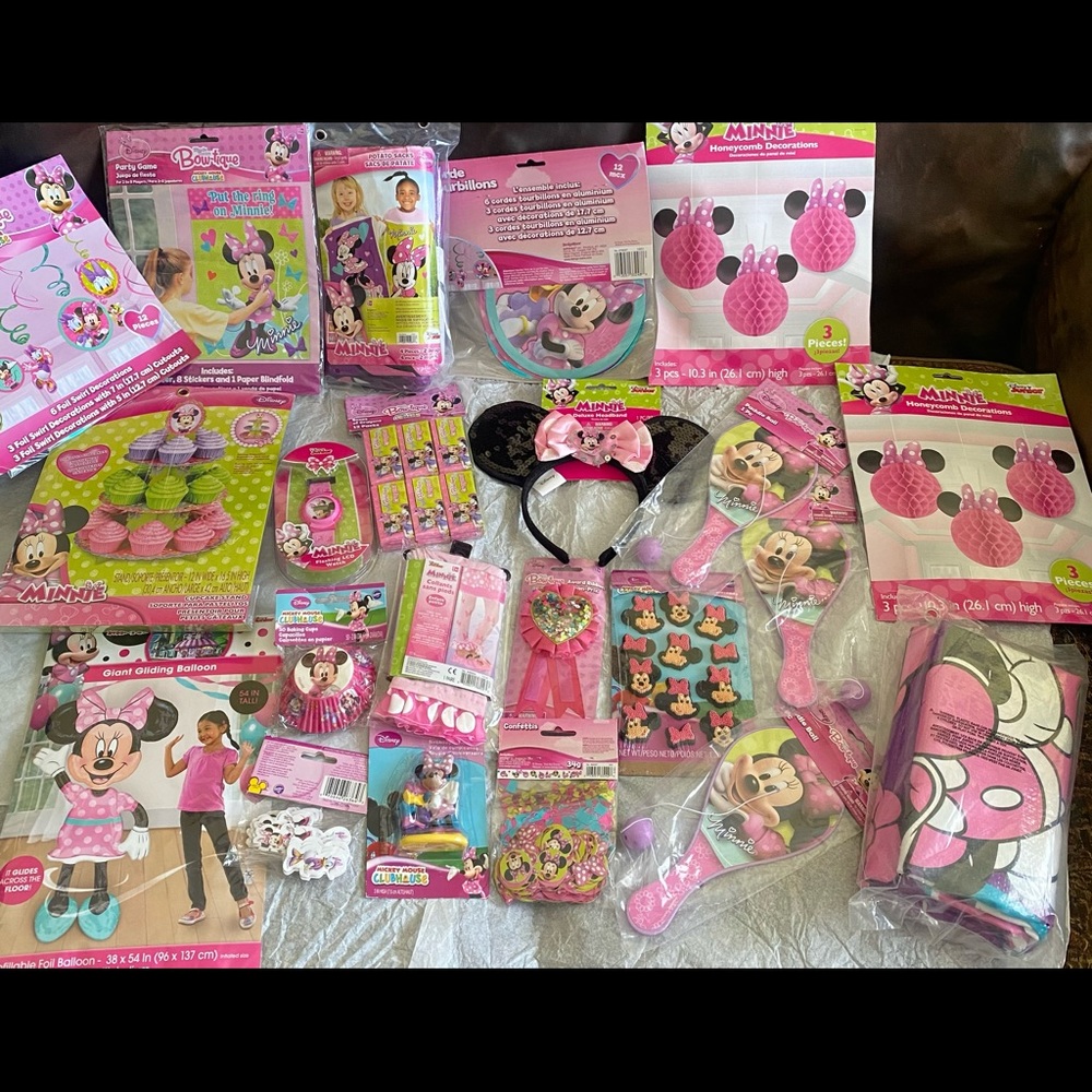 Disney minnie mause party decorations
